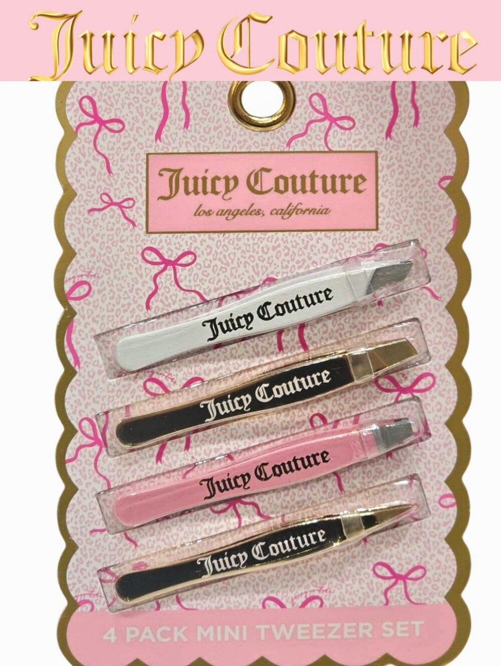 Juicy Couture 4-PK Logo Mini Tweezer Set